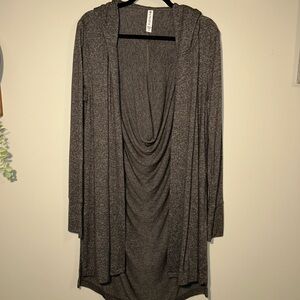 Athleta Gray Open Front Cardigan Small